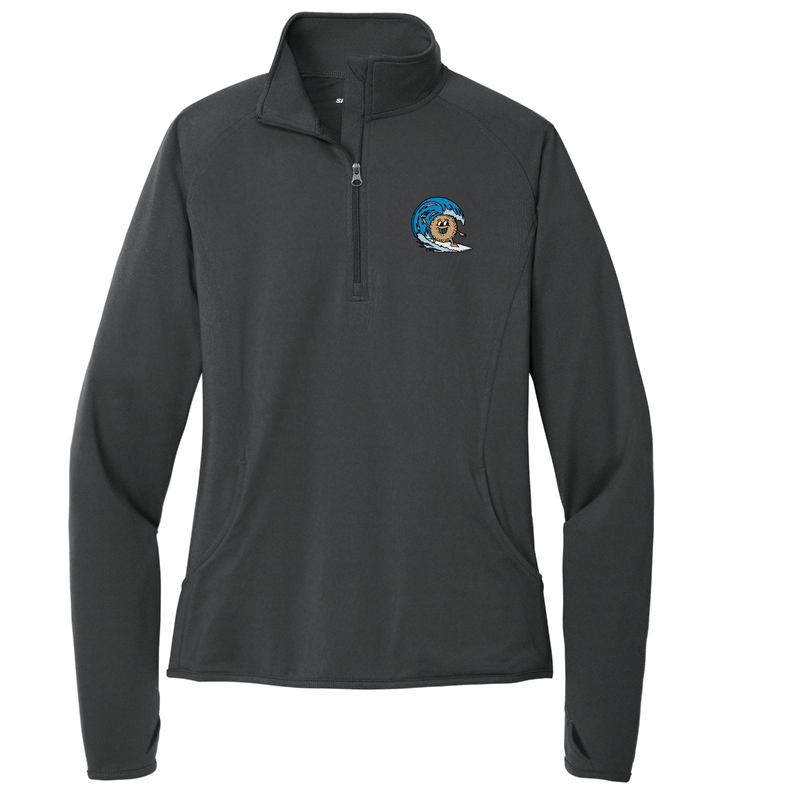 BagelEddi's Ladies Sport-Wick Stretch 1/4-Zip Pullover