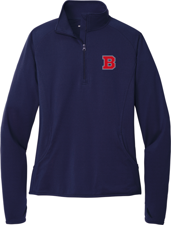 CT Bobcats Ladies Sport-Wick Stretch 1/4-Zip Pullover