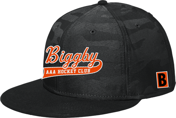 Biggby Coffee AAA New Era Camo Flat Bill Snapback Cap