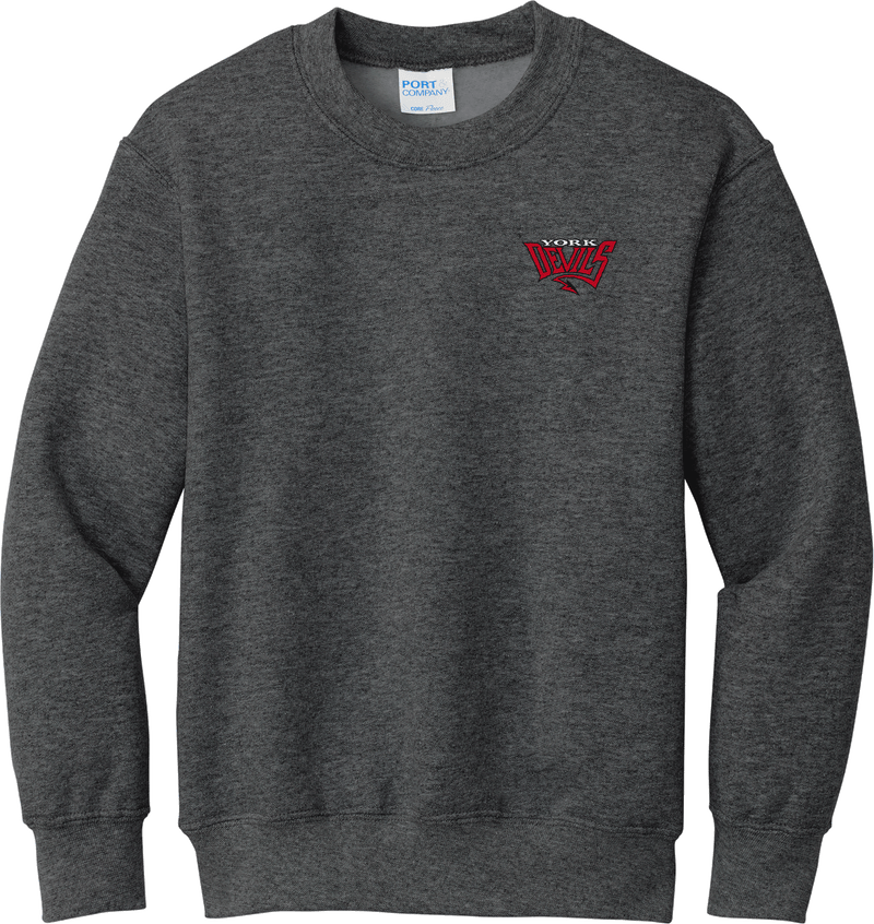 York Devils Youth Core Fleece Crewneck Sweatshirt