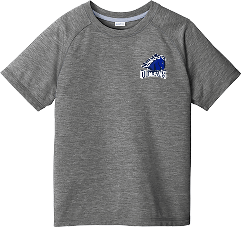 Brandywine Outlaws Youth PosiCharge  Tri-Blend Wicking Raglan Tee